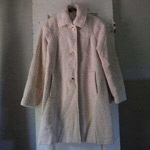 Liz Claibourne Textured Midi Coat Size Small